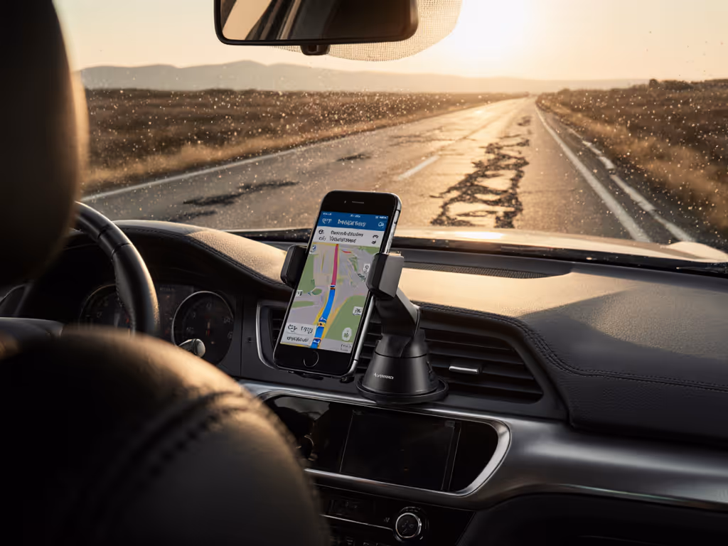 Top Cup Holder Phone Mounts: Bumpy Road Stability Tested